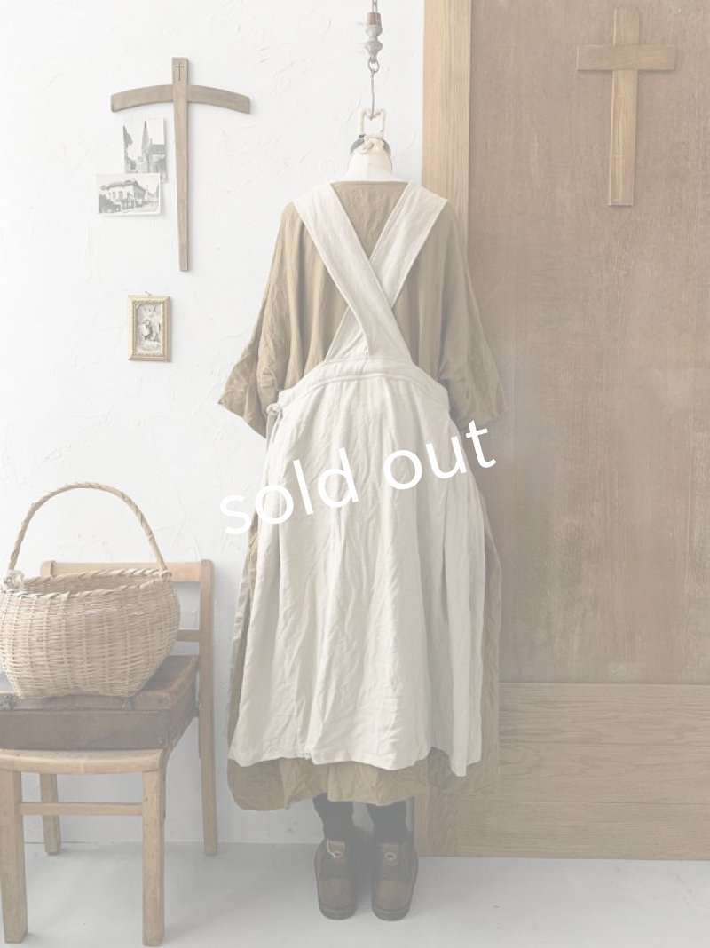 画像8: MARCHE' DE SOEUR／タブリエワンピース・厚織杢ベージュ (8)