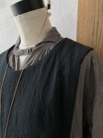画像2: MARCHE' DE SOEUR／タブリエワンピース・黒 (2)