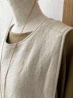 画像5: MARCHE' DE SOEUR／タブリエワンピース・厚織杢ベージュ (5)