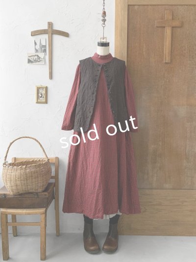 画像3: Reliure／ボタンベスト・チャコール