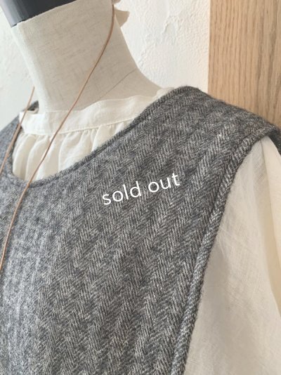 画像2: MARCHE' DE SOEUR／バッククロスワンピース・へリンボン×ギンガム
