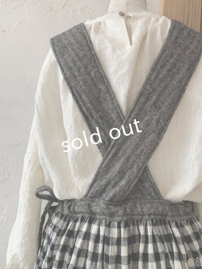 画像7: MARCHE' DE SOEUR/バッククロスワンピース・へリンボン×ギンガム