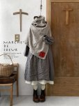 画像1: MARCHE' DE SOEUR／シェットランドウールへリンボーンポンチョ・モカベージュ (1)