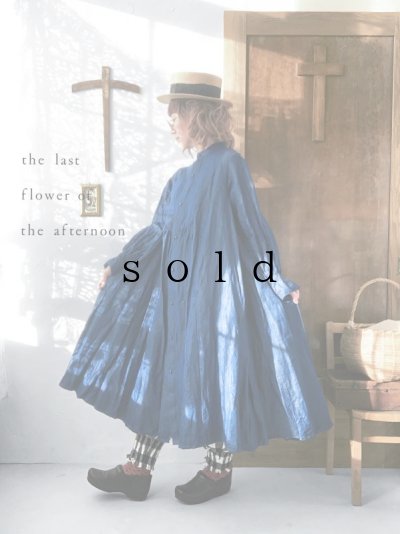 画像1: the last flower of the afternoon／或る夜 robe shirt dress・indigo