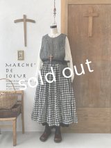MARCHE' DE SOEUR／バッククロスワンピース・へリンボン×ギンガム