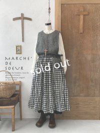 MARCHE' DE SOEUR／バッククロスワンピース・へリンボン×ギンガム