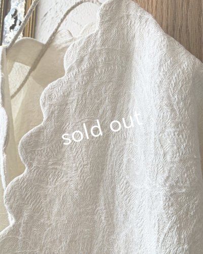 画像8: PERRY/jacquard scallop jacket・white