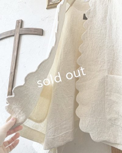 画像9: PERRY/jacquard scallop jacket・white