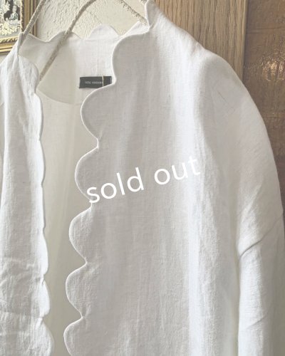 画像4: PERRY/Linen scallop coat・white