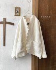 画像5: PERRY/jacquard scallop jacket・white