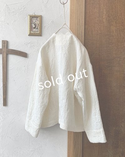 画像6: PERRY/jacquard scallop jacket・white