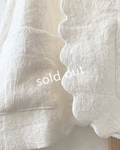 画像7: PERRY/jacquard scallop jacket・white