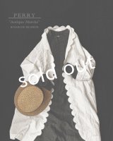 PERRY/Linen scallop coat・white