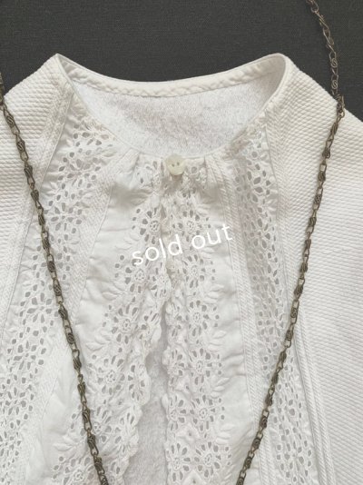 画像2: antique／子供用アンティークコットンピケマント