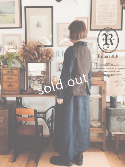 画像12: Reliure／ボタンベスト・チャコール