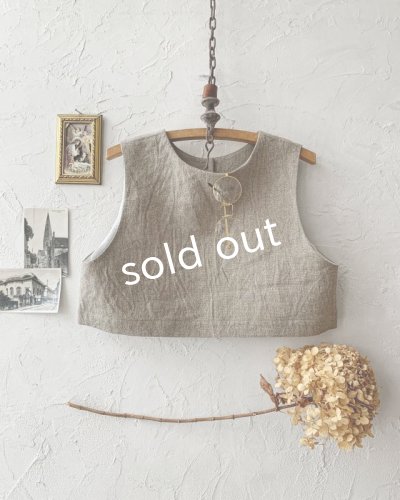 画像7: MARCHE' DE SOEUR／ちびぽけベスト・リトアニアリネン