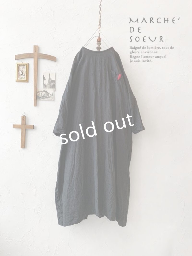 画像1: MARCHE' DE SOEUR／シンプルワンピース・黒 (1)