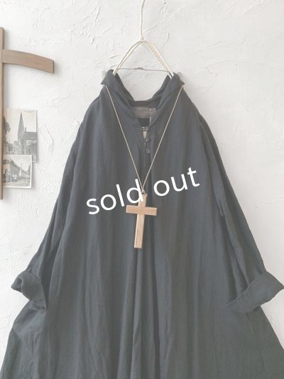 画像3: HALLELUJAH／Robe de femme de chambre 小間使いローブ衿付・black