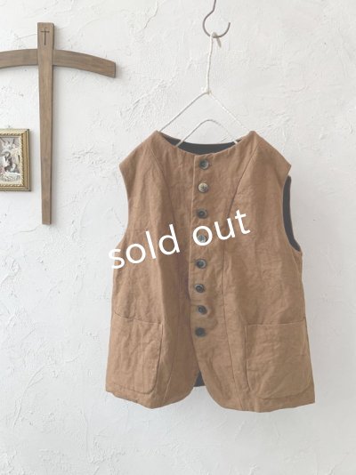画像3: MARCHE' DE SOEUR／ベスト・柿渋染め