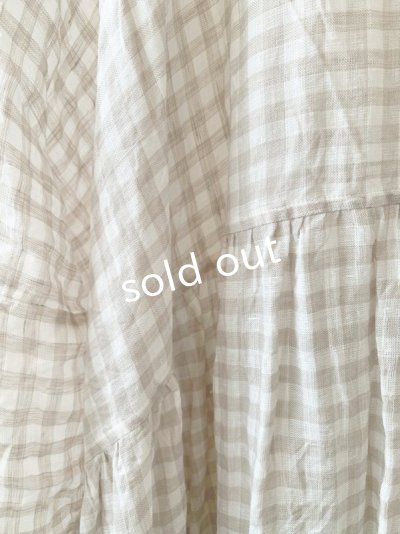 画像6: MARCHE' DE SOEUR／ギャザーワンピース・ベージュチェック