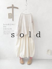 MARCHE' DE SOEUR／シンプルプルオーバー・ベージュチェック