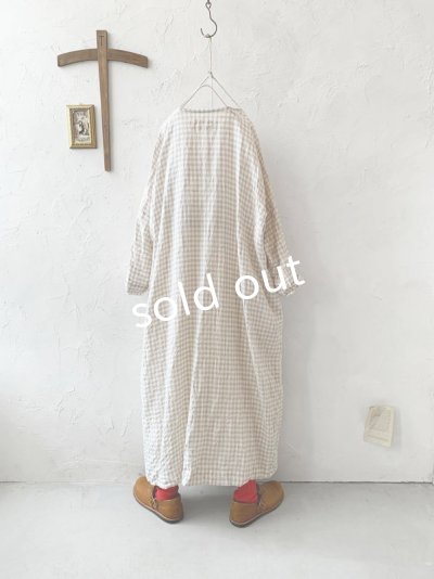 画像7: MARCHE' DE SOEUR／シンプルワンピース・ベージュチェック