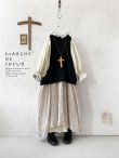 画像1: MARCHE' DE SOEUR／ラッフルバルーンプルオーバー・オフ×黒 (1)