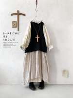画像1: MARCHE' DE SOEUR／ラッフルバルーンプルオーバー・オフ×黒 (1)