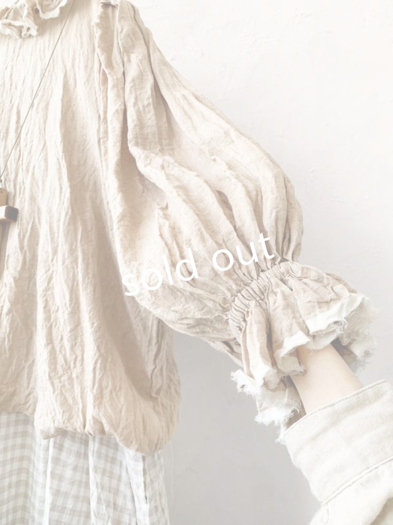 画像6: MARCHE' DE SOEUR／ラッフルバルーンプルオーバー・ソフトベージュ (6)