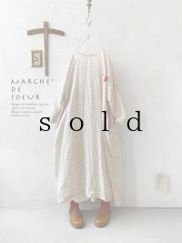 MARCHE' DE SOEUR／シンプルワンピース・ベージュチェック
