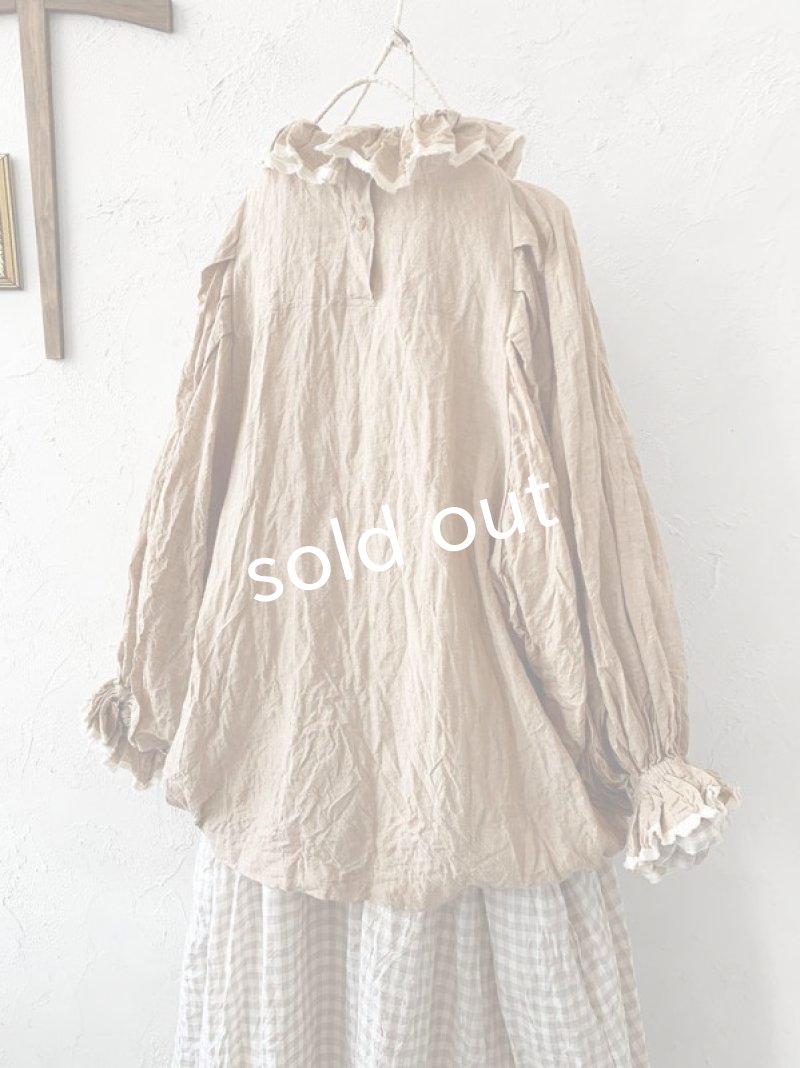 画像10: MARCHE' DE SOEUR／ラッフルバルーンプルオーバー・ソフトベージュ (10)