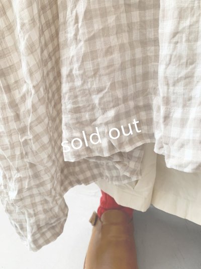 画像8: MARCHE' DE SOEUR／ギャザーワンピース・ベージュチェック