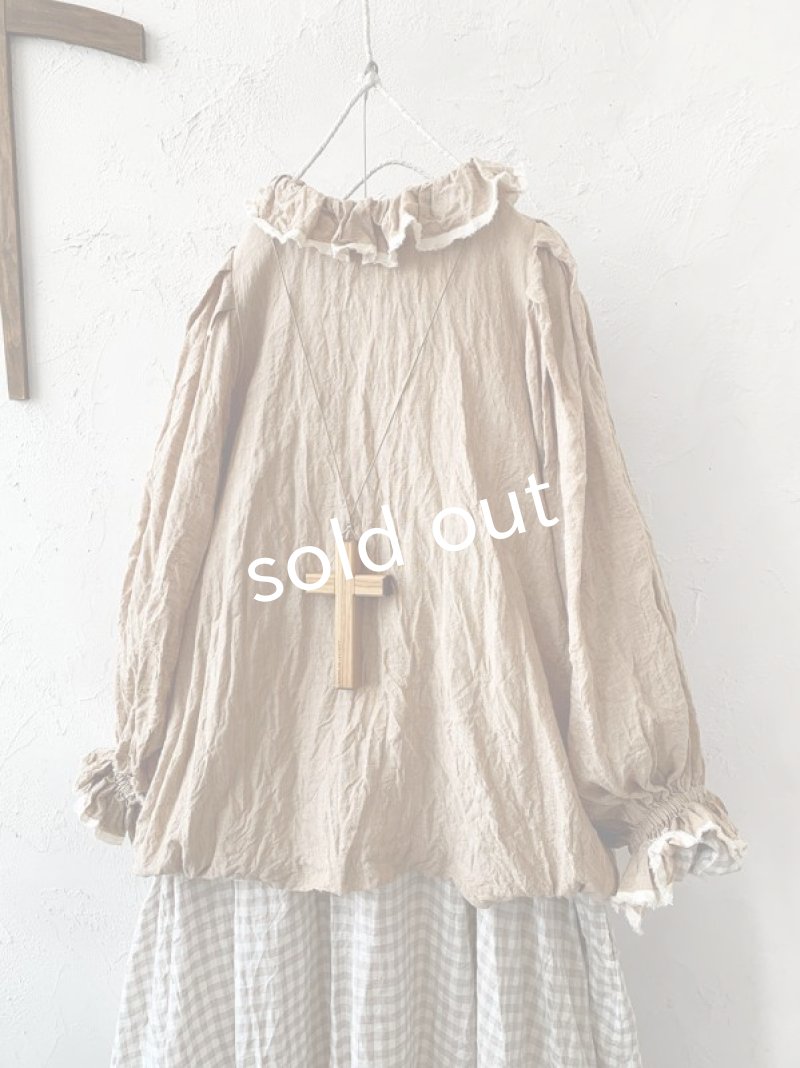画像2: MARCHE' DE SOEUR／ラッフルバルーンプルオーバー・ソフトベージュ (2)