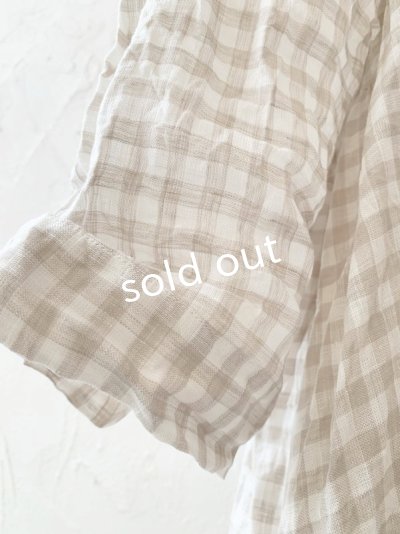 画像4: MARCHE' DE SOEUR／ギャザーワンピース・ベージュチェック