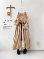 画像1: MARCHE' DE SOEUR／ラッフルウエストリボンワンピース・ソフトベージュ (1)
