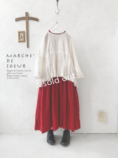 画像1: MARCHE' DE SOEUR／ギャザープルオーバー・オフホワイト
