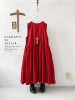 画像1: MARCHE' DE SOEUR／ノースリーブワンピース・レッド (1)