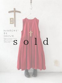 MARCHE' DE SOEUR／ノースリーブワンピース・レッド