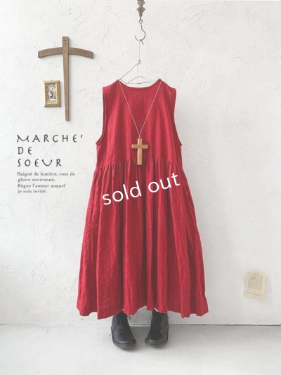 画像1: MARCHE' DE SOEUR／ノースリーブワンピース・レッド