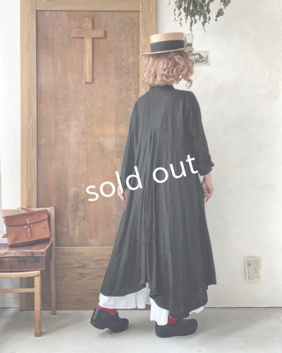 画像11: HALLELUJAH／Robe de femme de chambre 小間使いローブ衿付・black