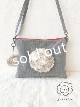 sukekiyo／スケキヨのポシェット・あかファスナー