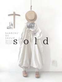 MARCHE' DE SOEUR／ピエロサロペット・生成り