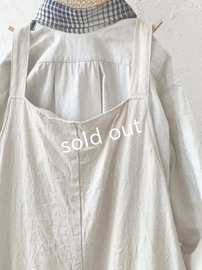 画像9: MARCHE' DE SOEUR/ピエロサロペット・生成り