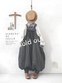 MARCHE' DE SOEUR／ピエロサロペット・杢ブラック