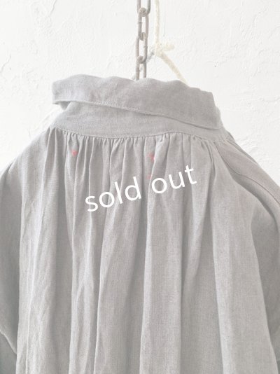 画像11: HALLELUJAH／1890's Bourgeron 羊飼いシャツワンピース・gray