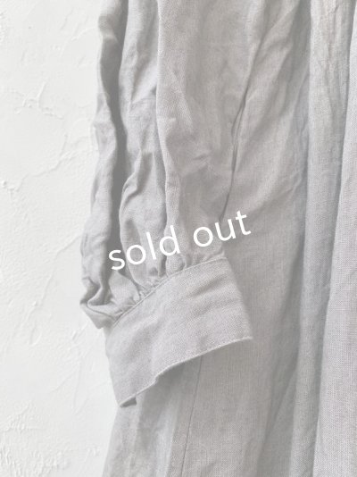 画像5: HALLELUJAH／1890's Bourgeron 羊飼いシャツワンピース・gray