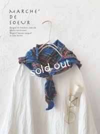 MARCHE' DE SOEUR／革タグ付き東炊きリネンストール