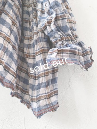 画像4: MARCHE' DE SOEUR／ギャザープルオーバー・ブルーチェック