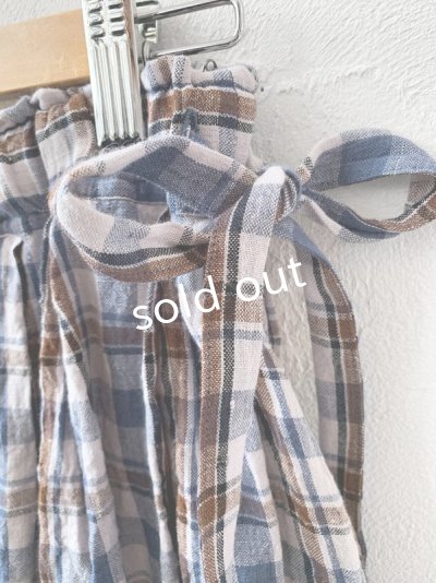 画像4: MARCHE' DE SOEUR／サイドリボンスカート・ブルーチェック