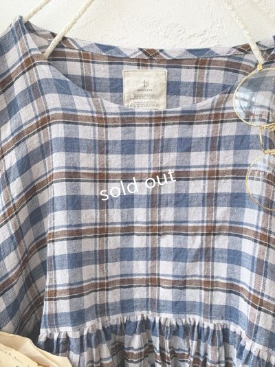 画像2: MARCHE' DE SOEUR／ギャザープルオーバー・ブルーチェック
